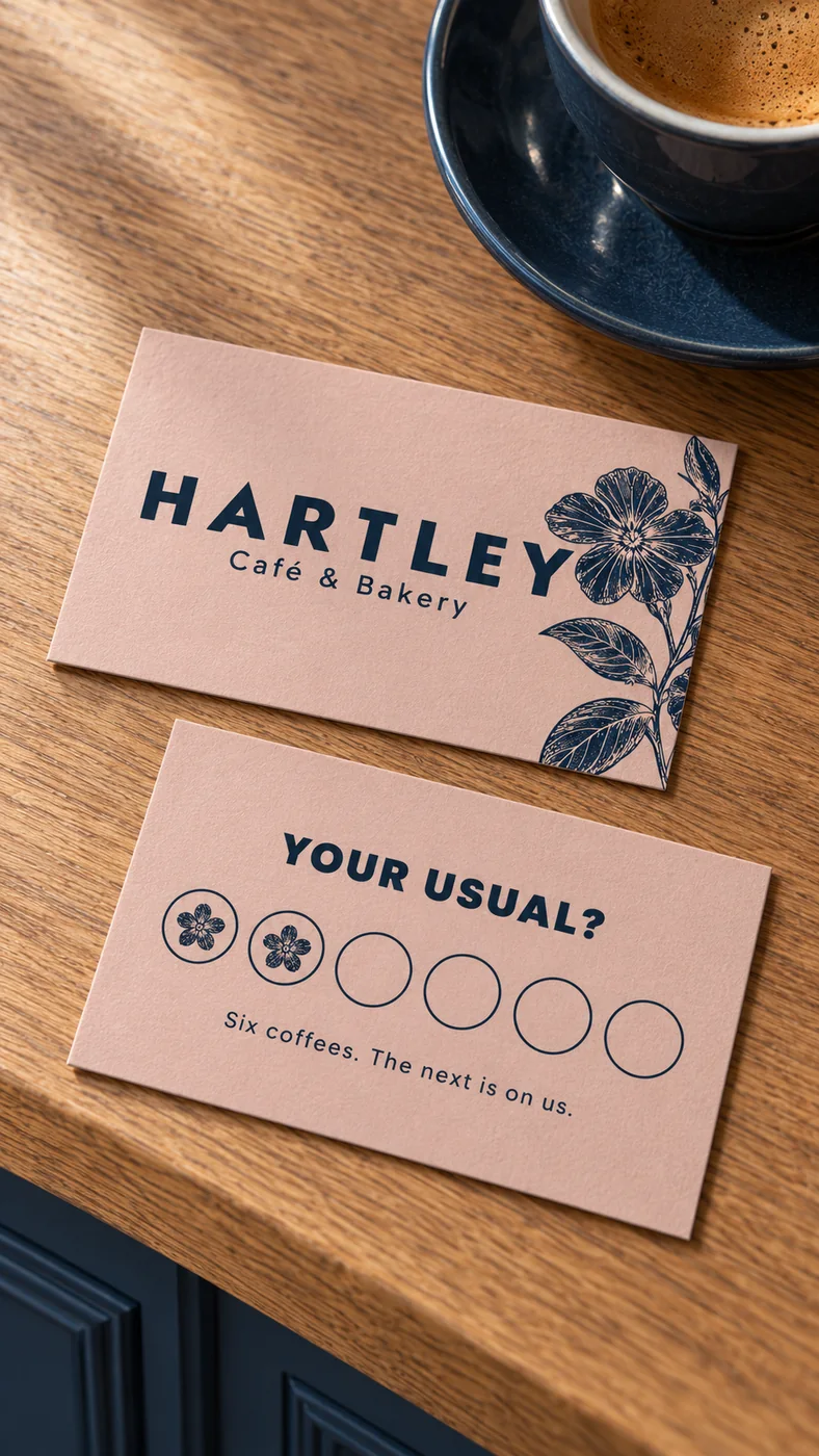 Hartley: café loyalty card design