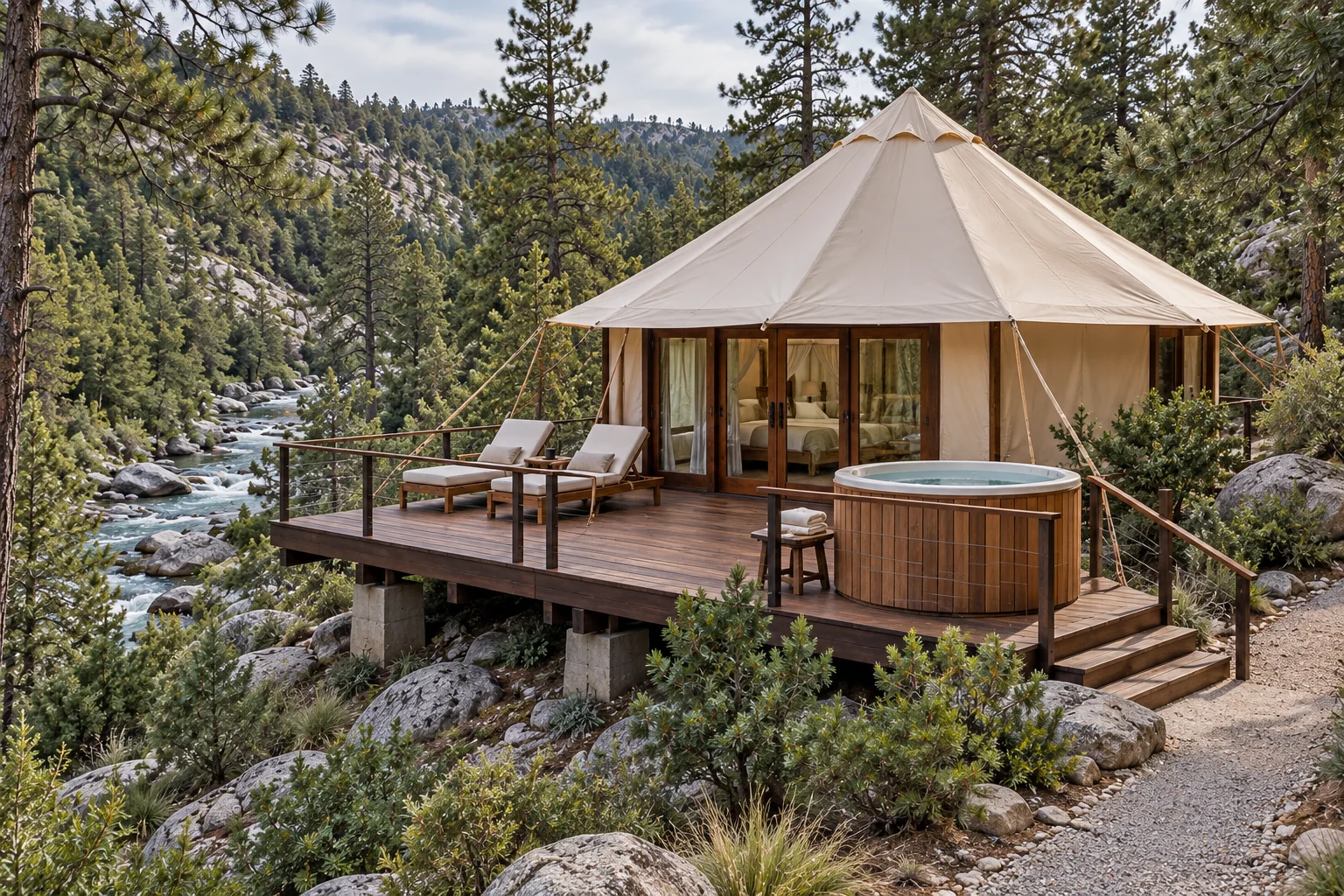 River Suite overlooking the river